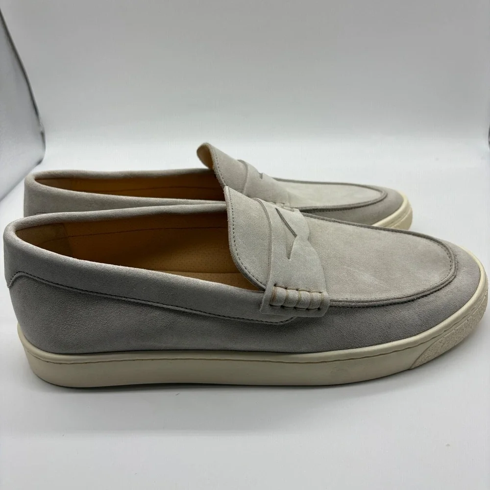 Brunello Cucinelli Penny Loafer‎ Sneaker Suede Gray EU 41 US 8 Made Italy
